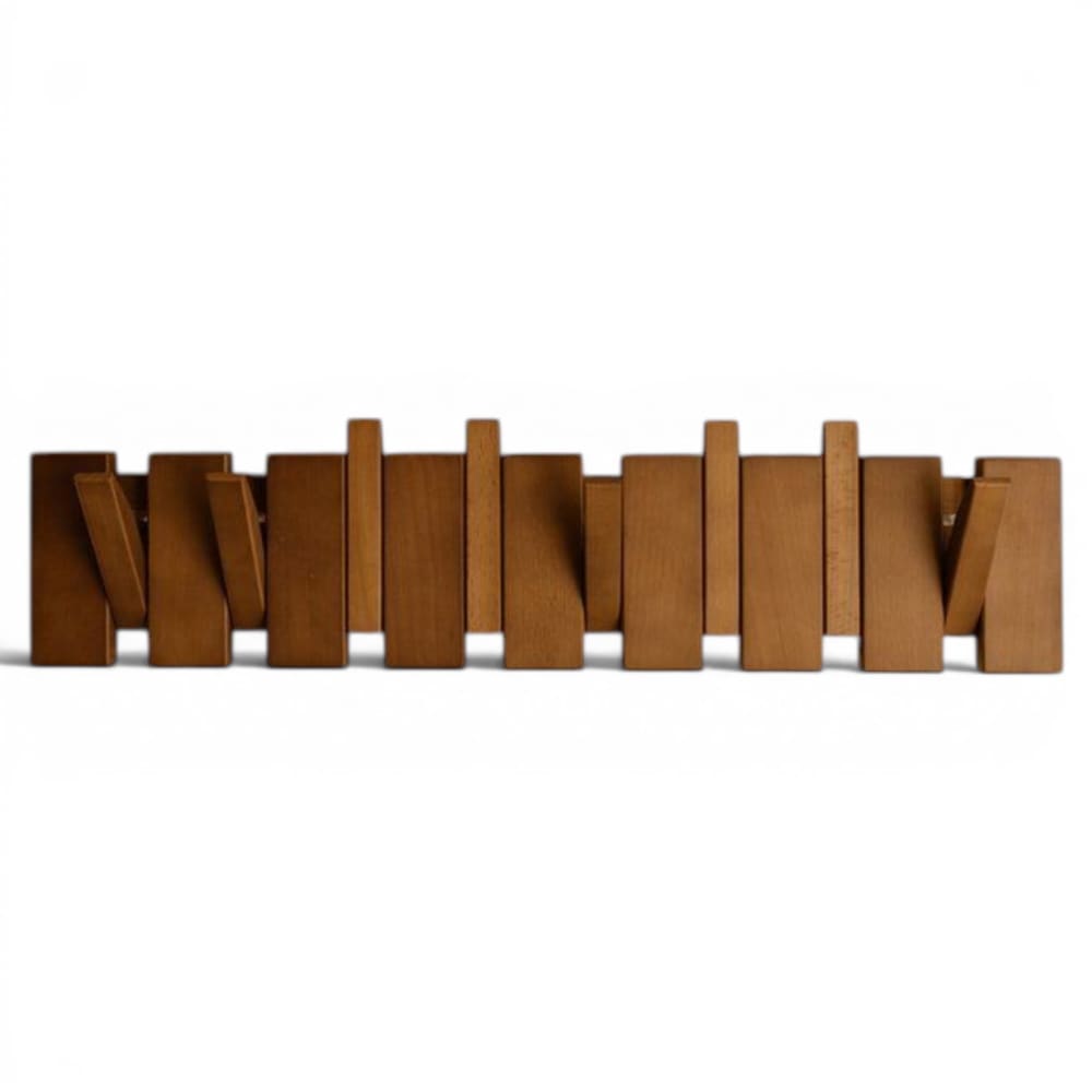 Indore Home Wandgarderobe Holz, 57 x 14 cm Braun Holz
