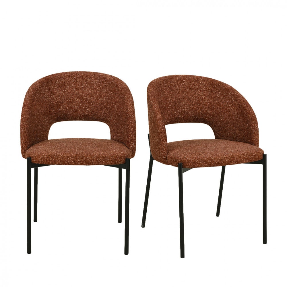 Lot de 2 chaises en tissu