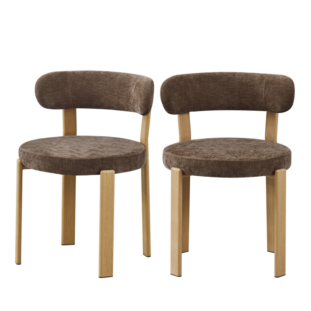 Lot de 2 chaises en tissu