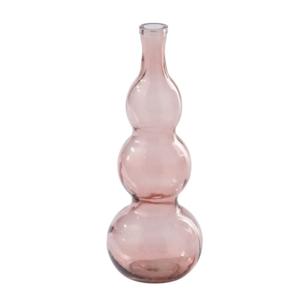 Vase bouteille en verre rose 17x17x48 cm Vase bouteille en verre rose 17x17x48 cm