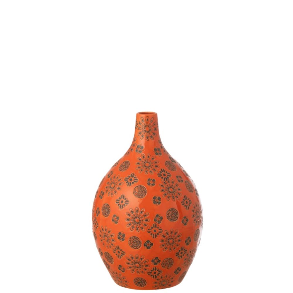 Vase en porcelaine orange