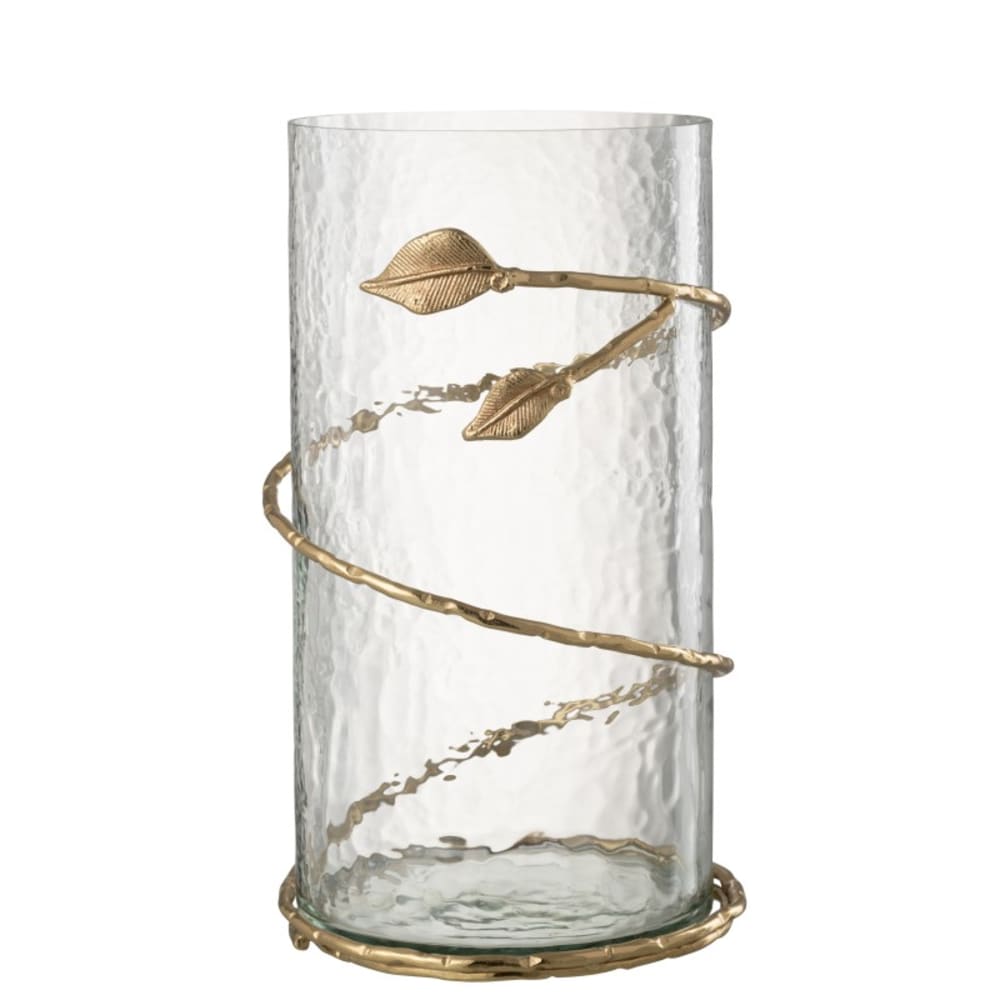 vase en verre transparent