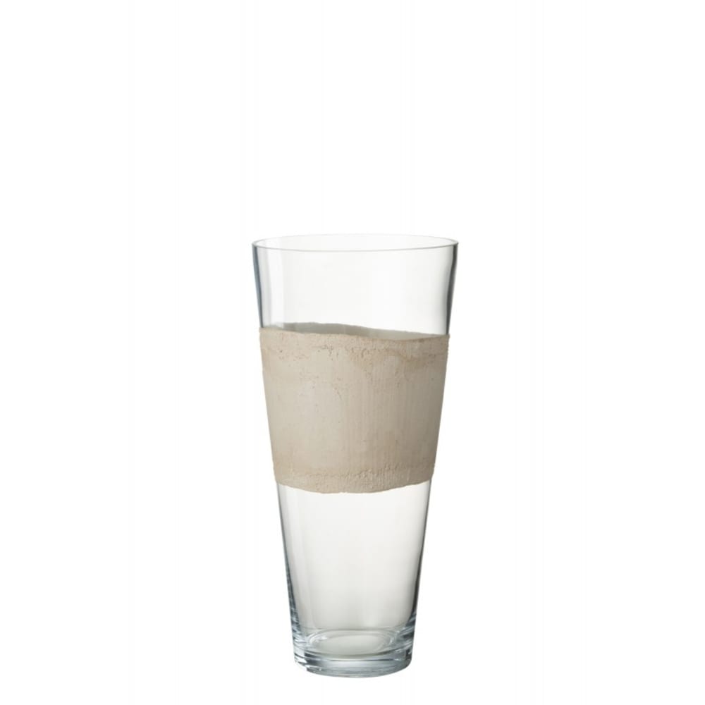 vase avec ligne en verre