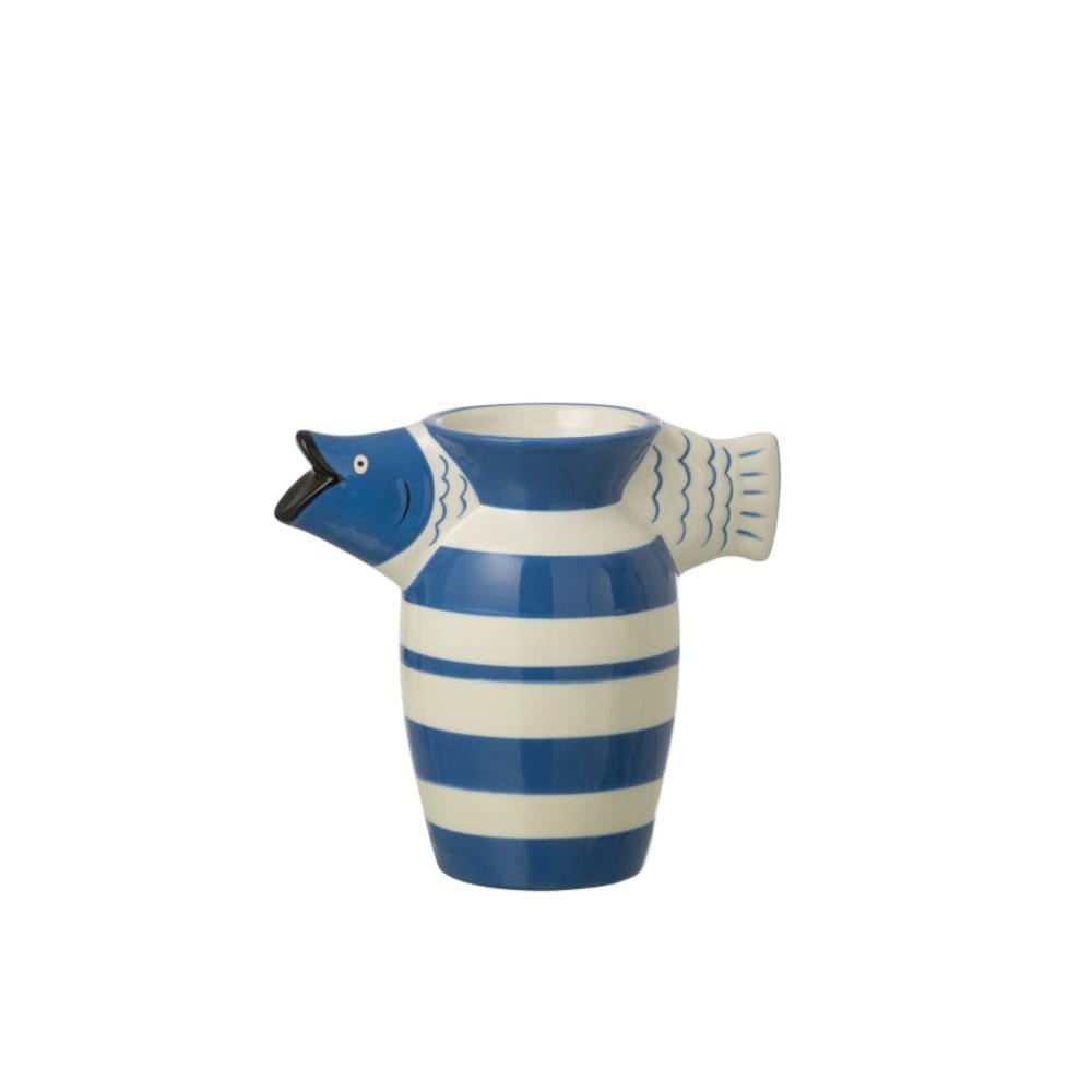 Vase en céramique bleu 23x12.5x20.7 cm Vase en céramique bleu 23x12.5x20.7 cm