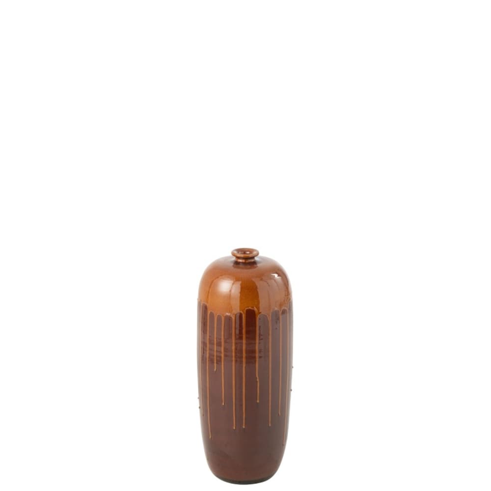 Vase en céramique marron 19x19x55