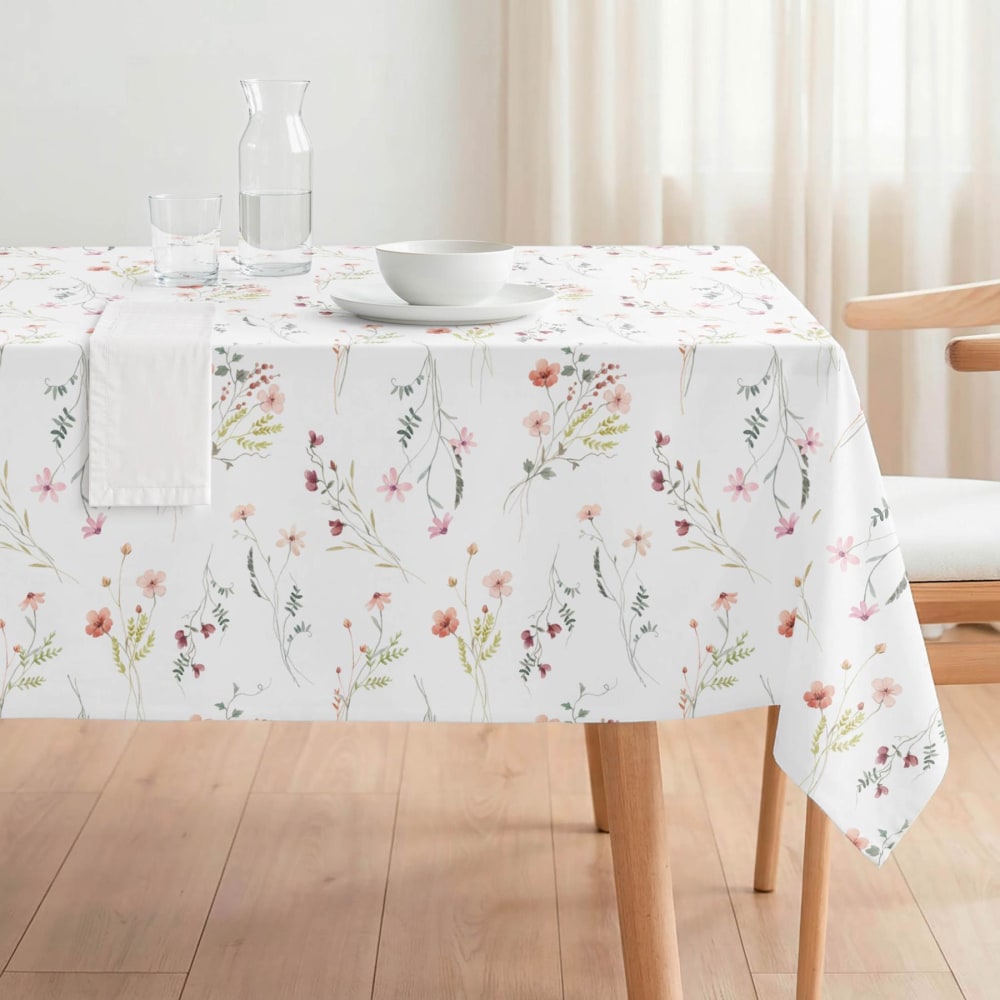 Fleckabweisende Tischdecke floral bunt 140x300 - Maisons Du Monde