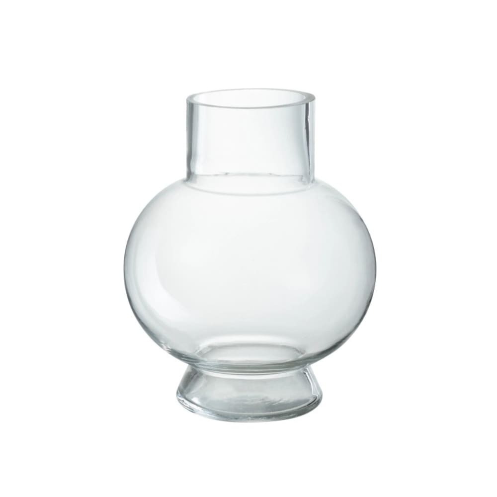 Vase boule en verre transparent 18x18x22 cm