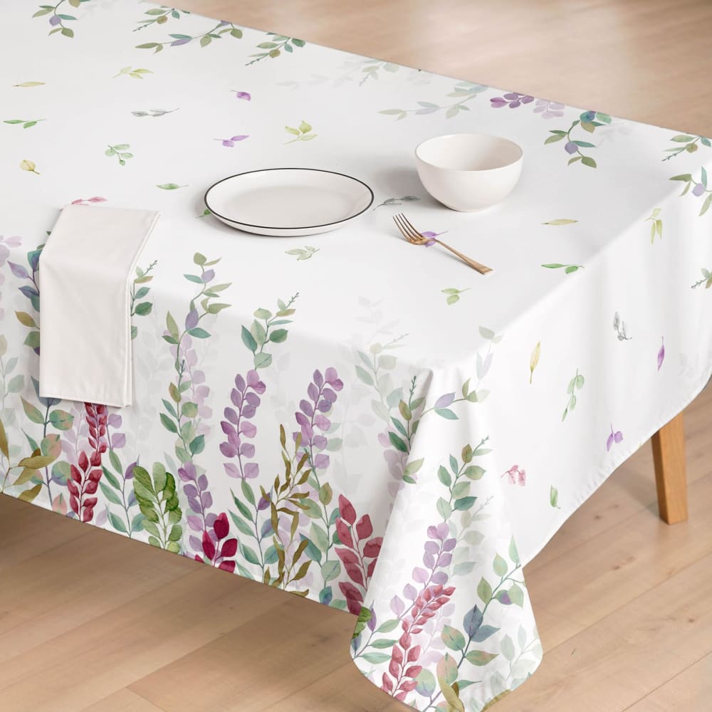 Nappe antitache en coton mélangé lavande mauve 140x240