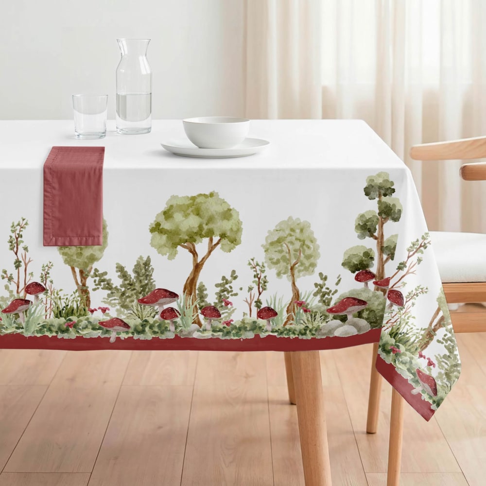 Nappe antitache en coton mélangé paysage 140x200