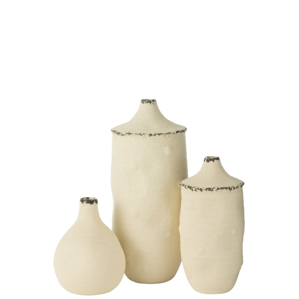vase en céramique beige