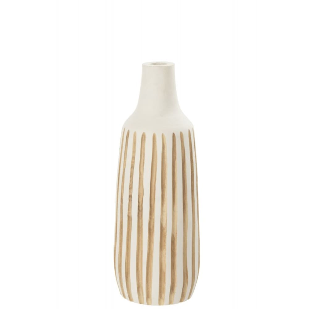 vase en bois blanc 18x18x45