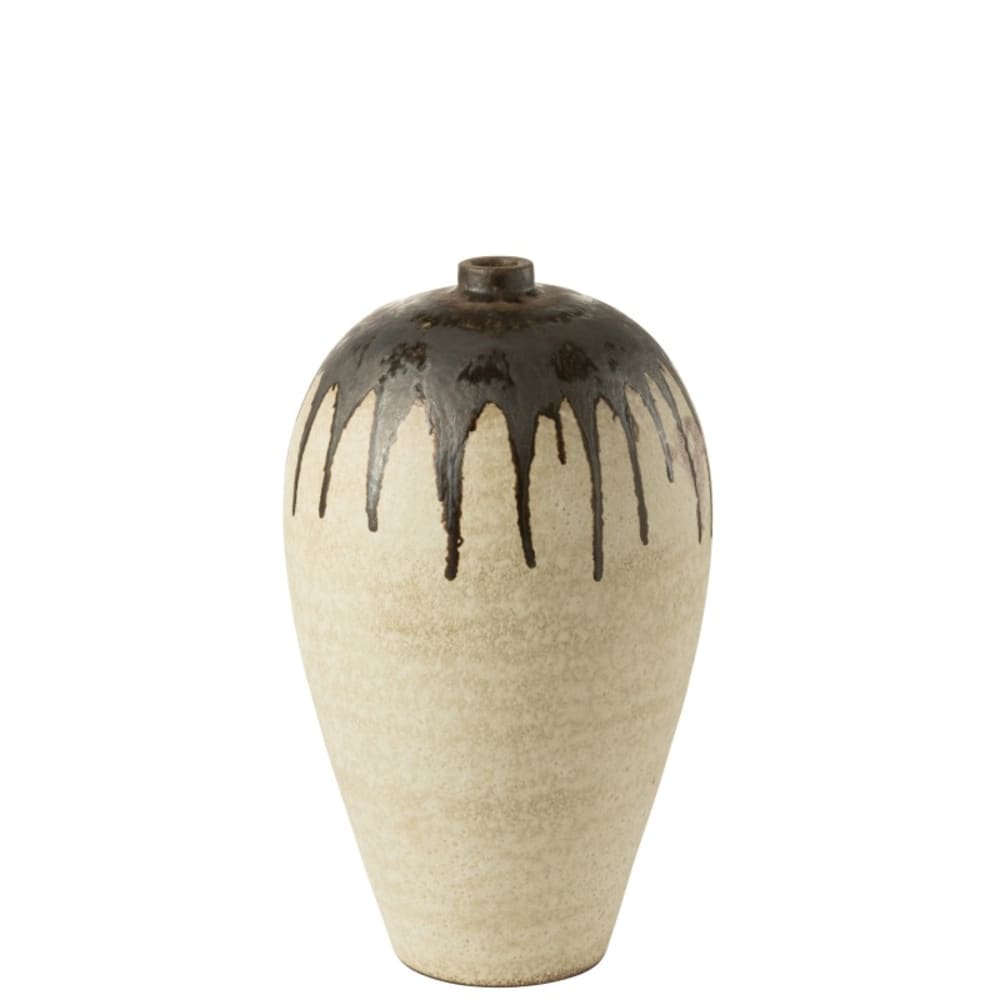 vase en céramique beige