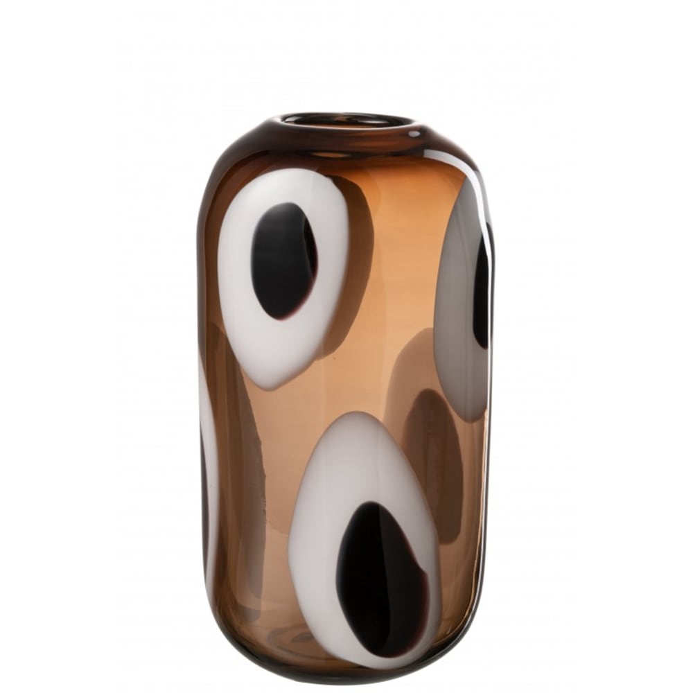 vase en verre marron