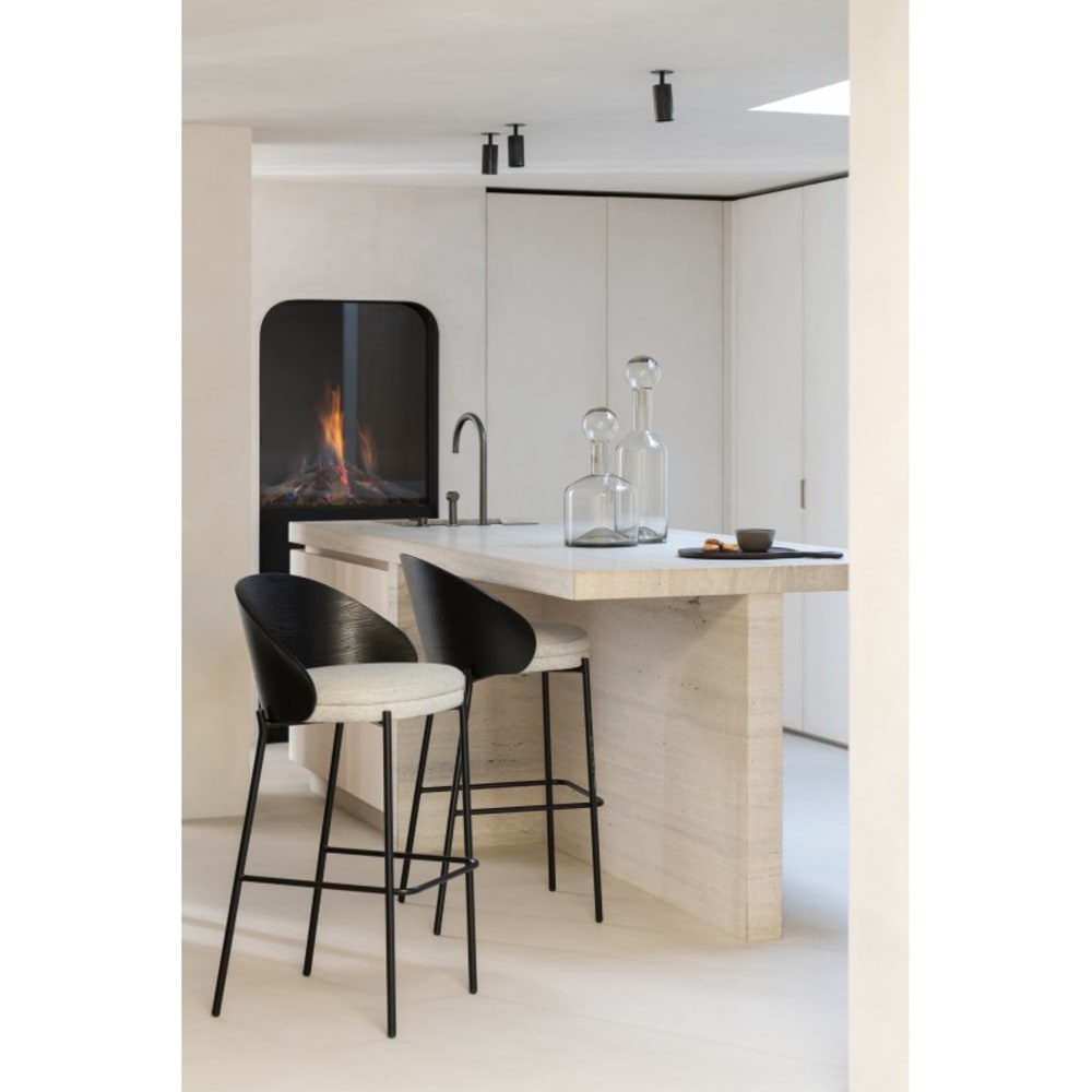 Bouteille avec bouchon en verre gris 22x22x40.5 cm — vue 3