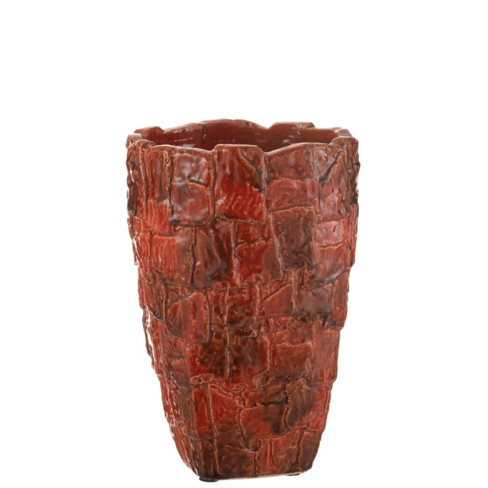 vase en céramique rouge