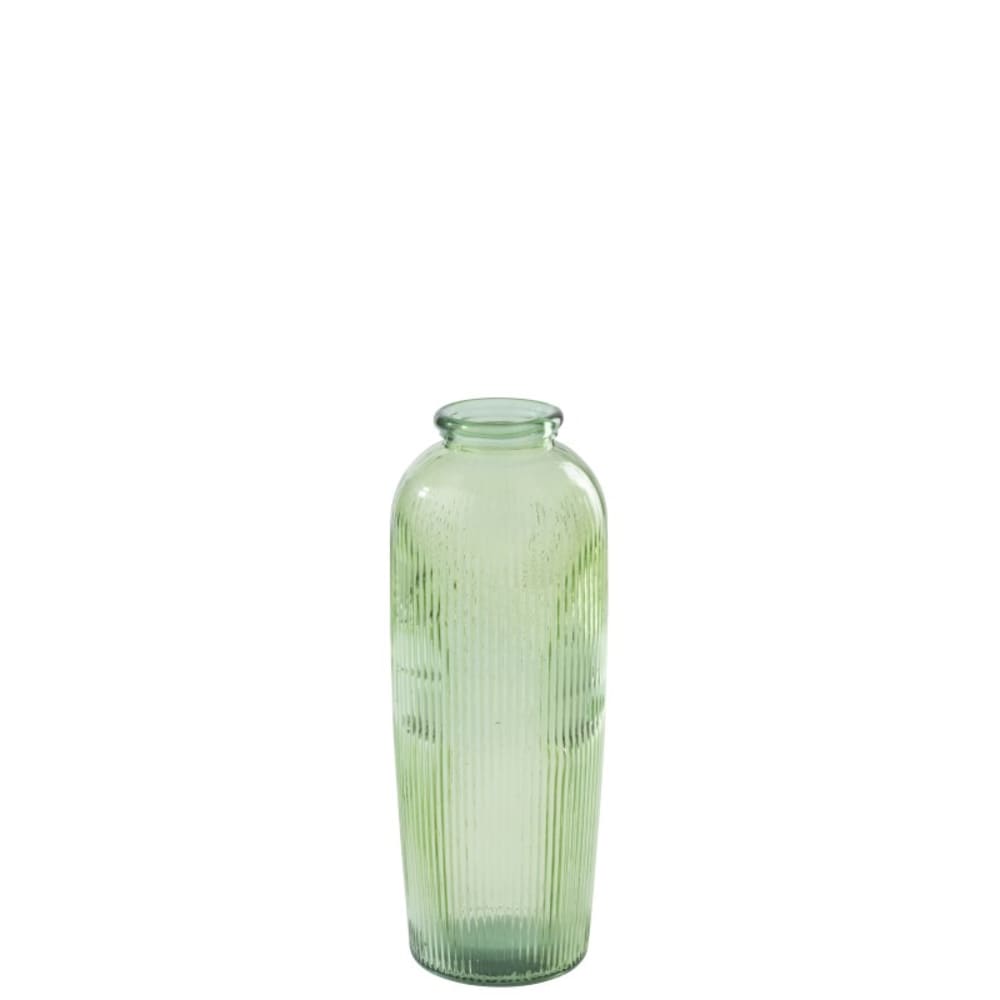 vase en verre vert 27x27x72