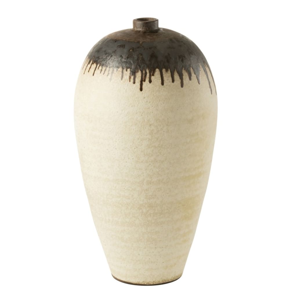 vase en céramique beige