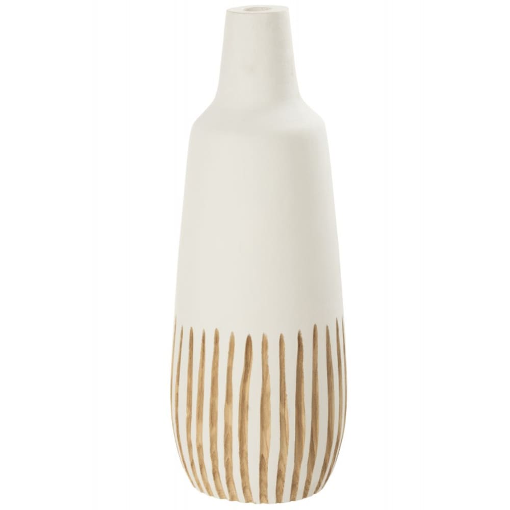 vase en bois blanc 21x21x56