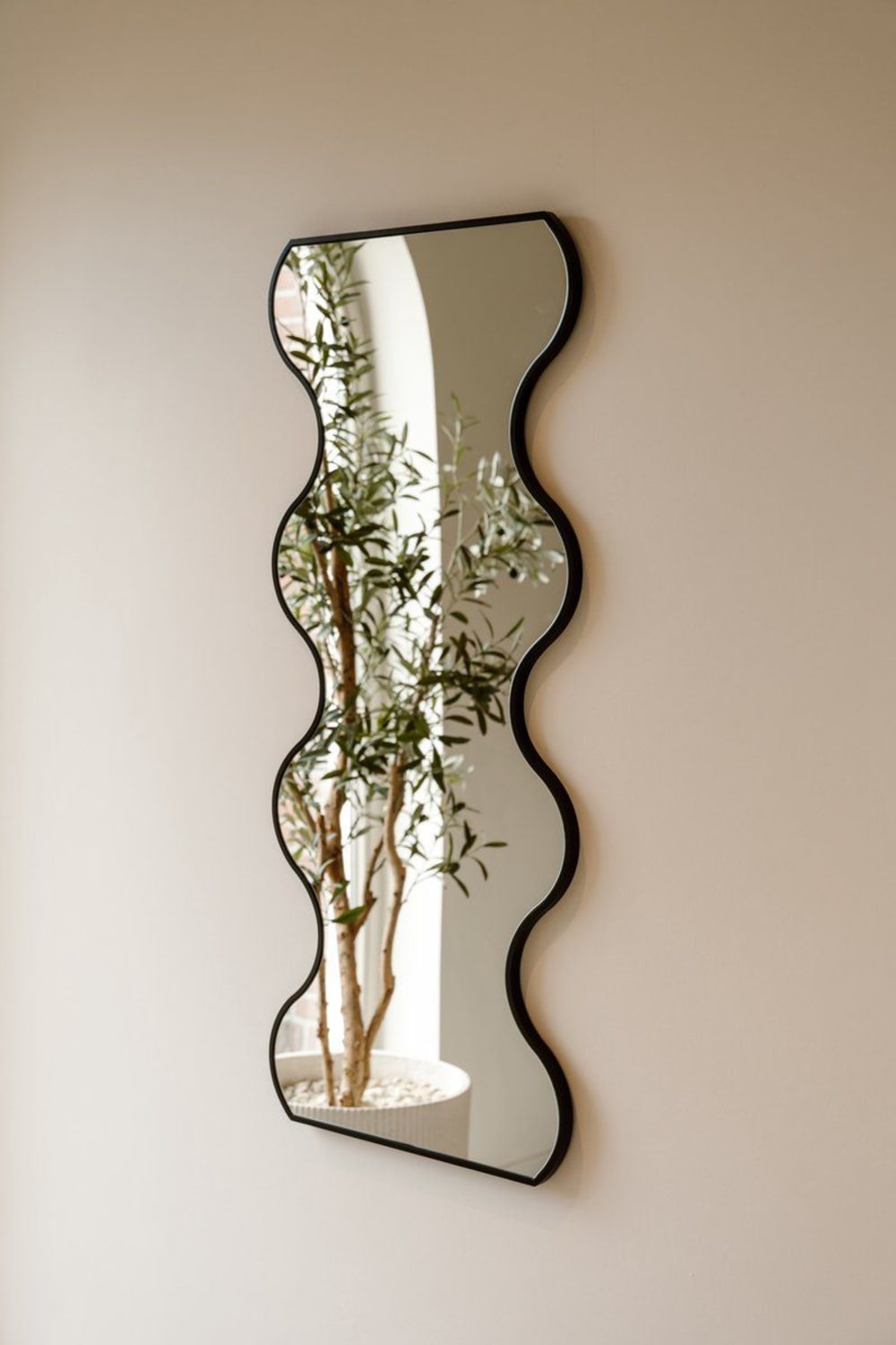 Spiegel MDF 120 x 50 cm, Schwarz - Maisons Du Monde