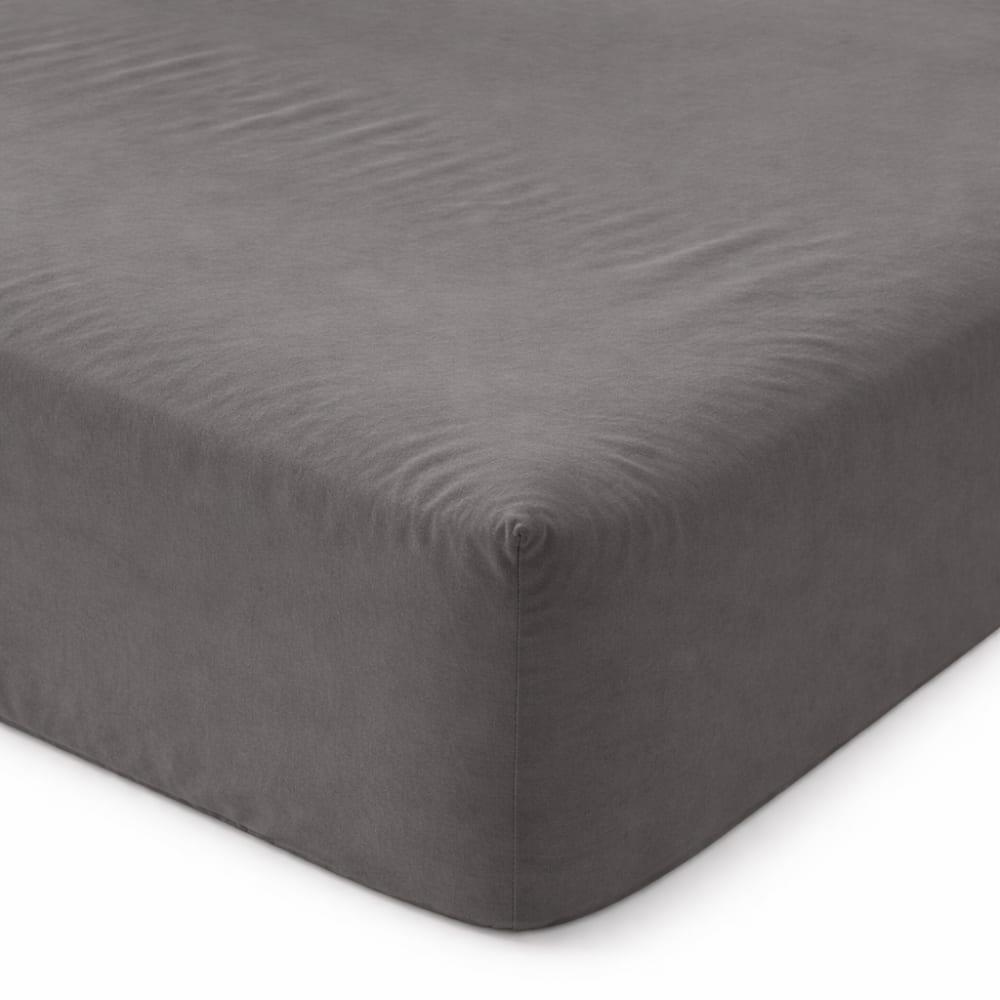 drap housse gris 140x190/200cm