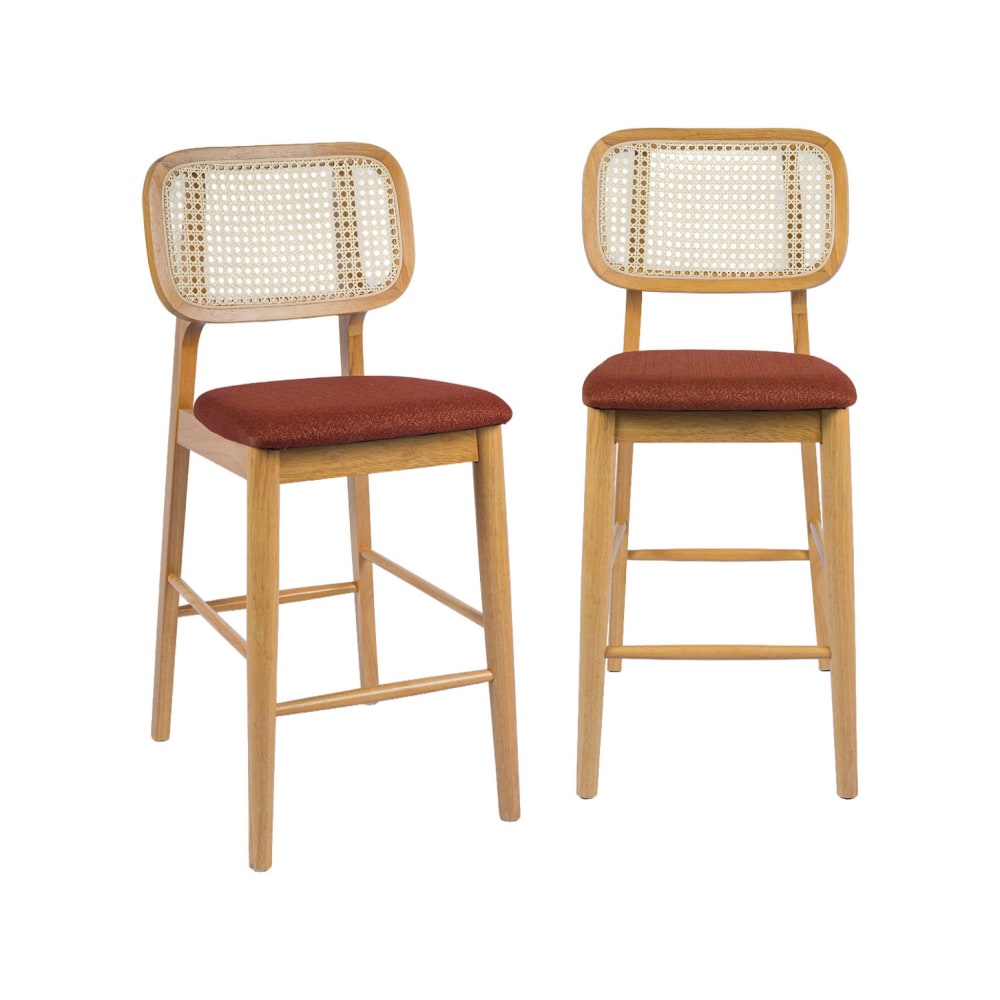 2 tabourets de bar bois