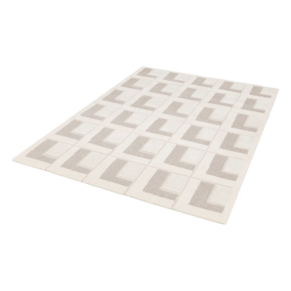 Tapis intérieur motifs géométriques crème 160x230cm — vue 4