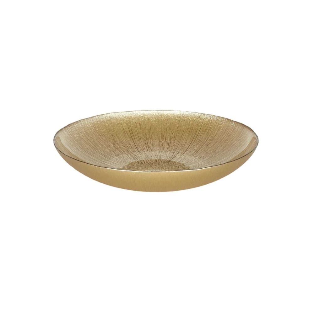 Saladier en verre doré
