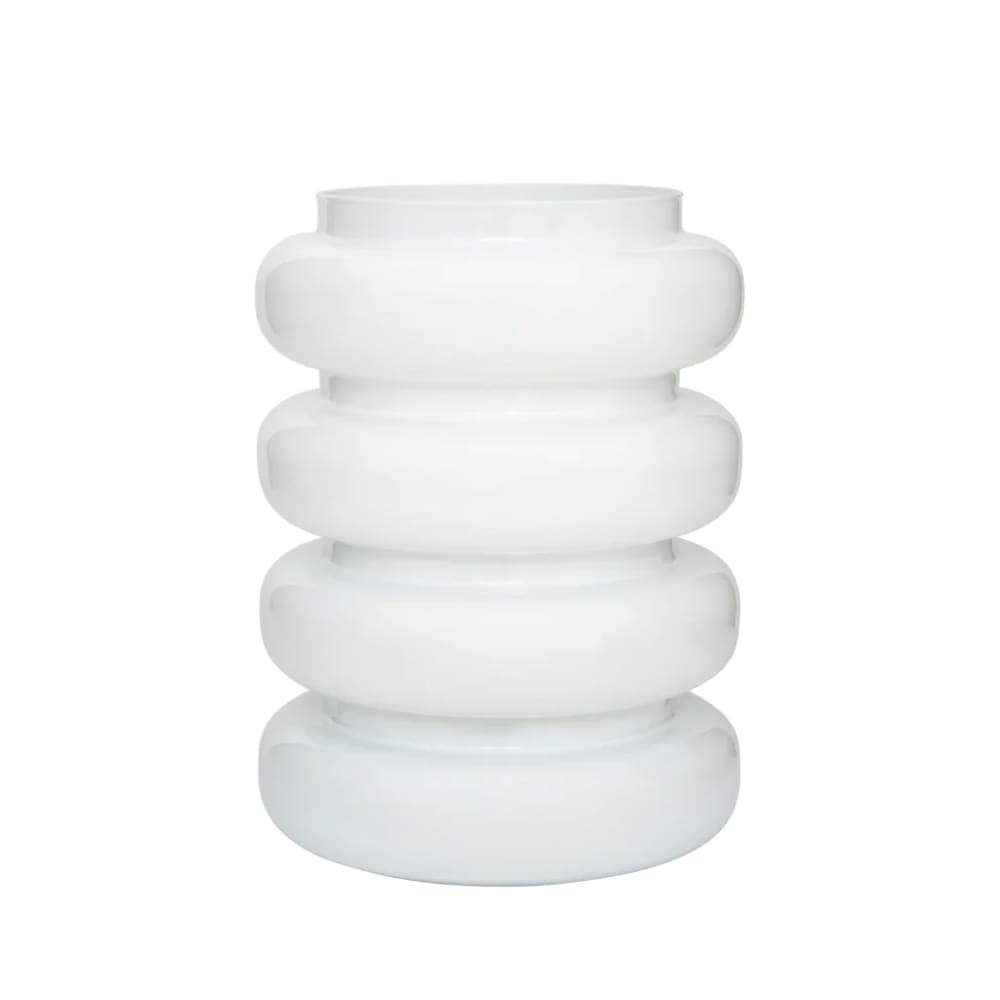 Urban Nature Culture Vase aus Glas weiß Ø 19 * 25 cm - Glas