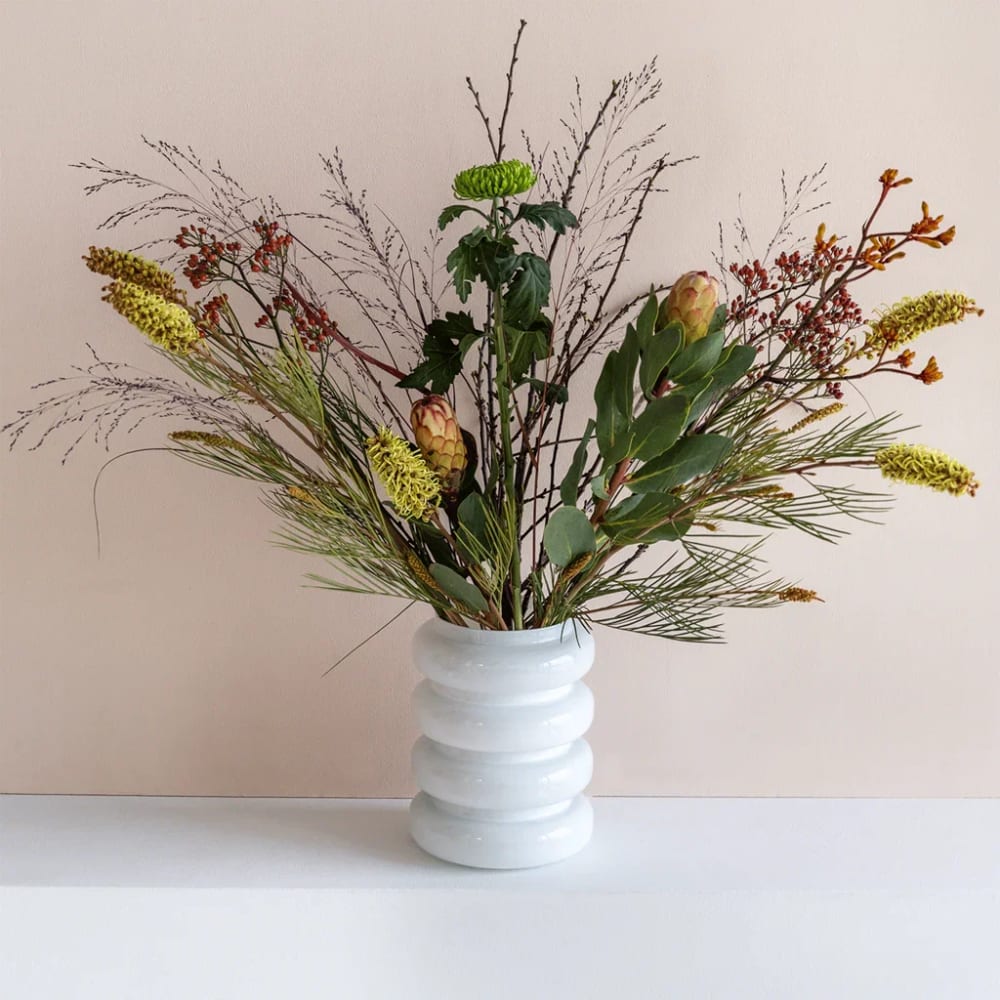 Vase aus Glas weiß Ø 19 * 25 cm - Maisons Du Monde