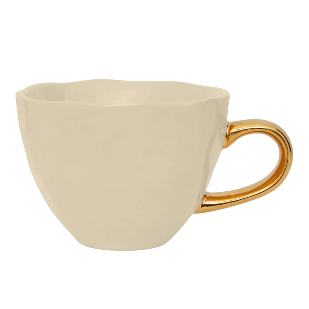 Tasse cappuccino/thé en céramique beige ø 11 * 8 cm