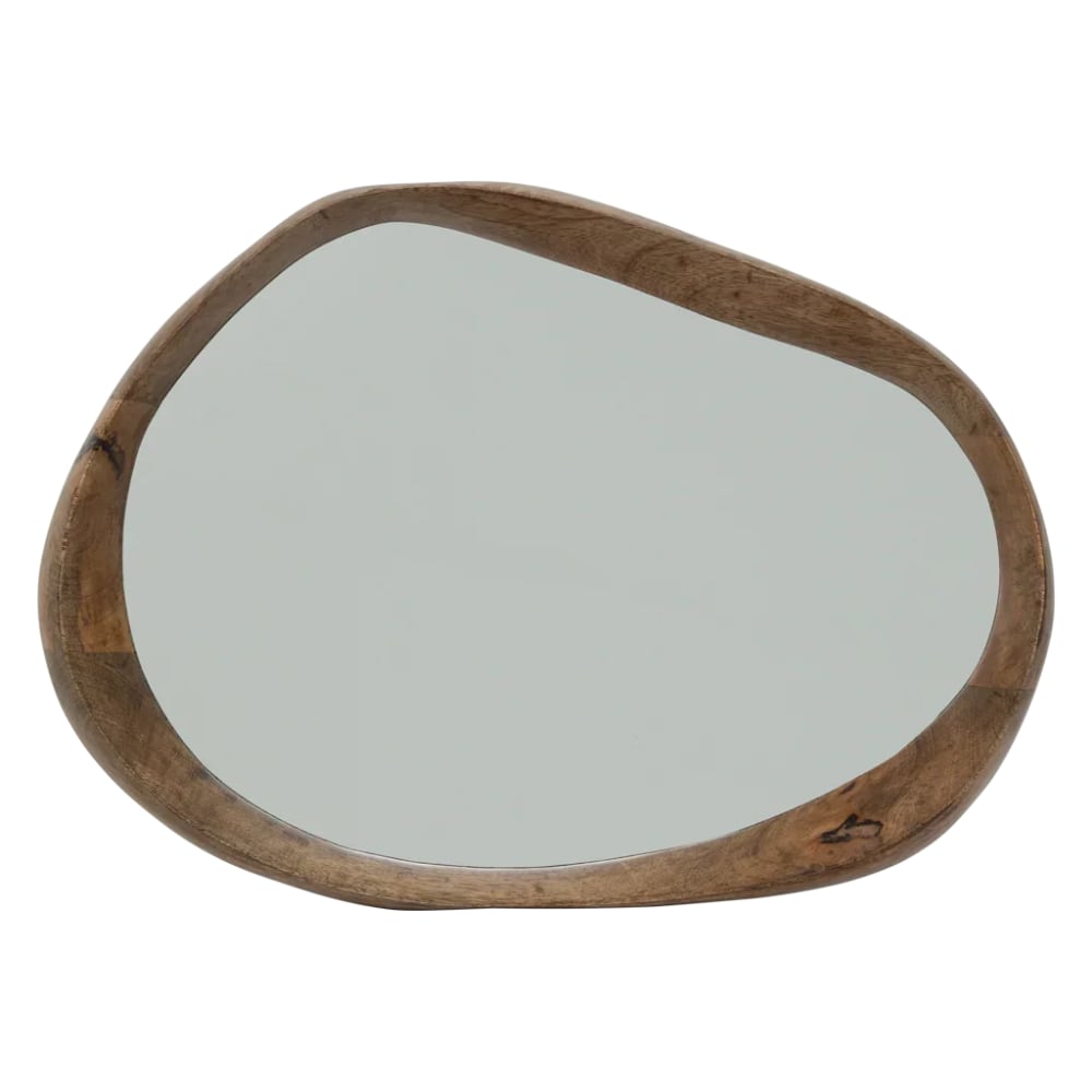 miroir en bois marron