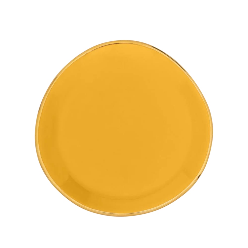 Petite assiette en céramique orange ø 9 * 0.9 cm
