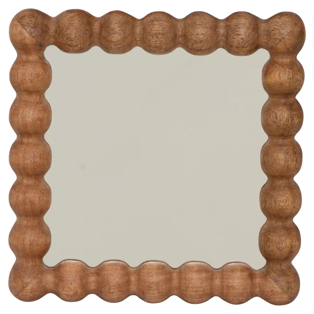 Spiegel aus Mangoholz braun 25 * 3 * 25 cm - Maisons Du Monde