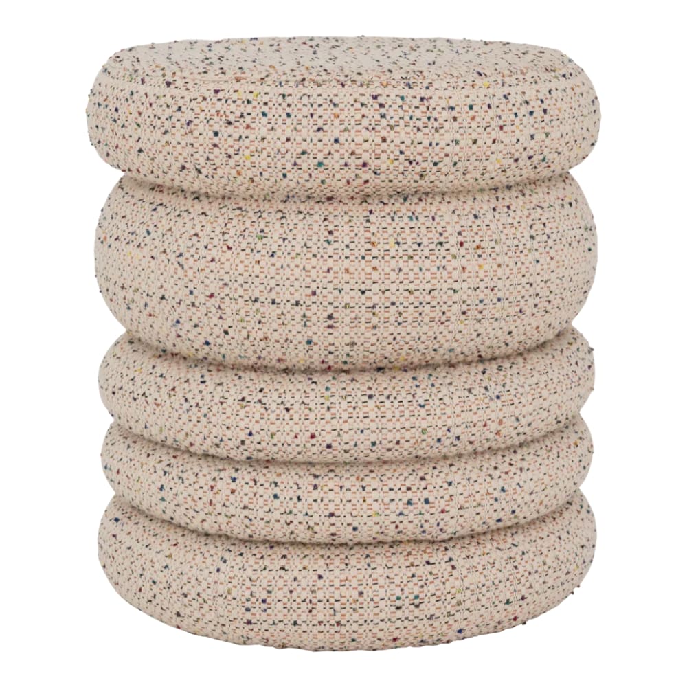 pouf en coton multicolore