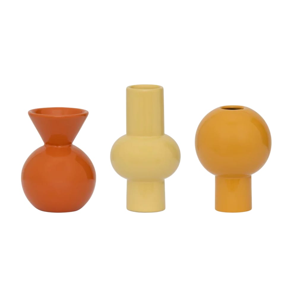 Vases en céramique orange ø 5.5 * 10 cm