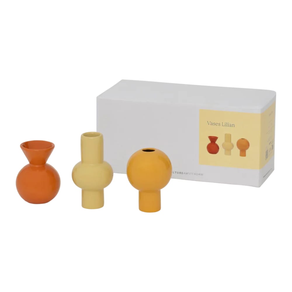 Vases en céramique orange ø 5.5 * 10 cm — vue 4