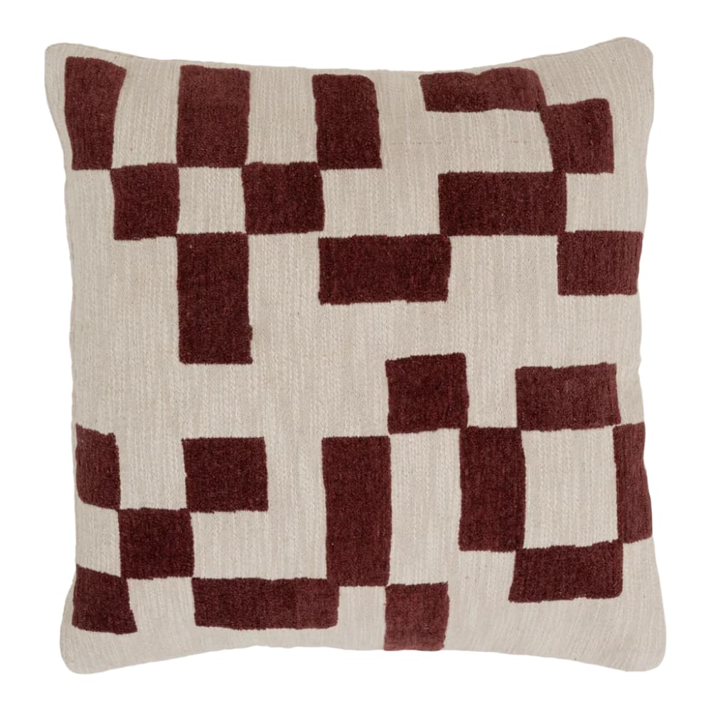 Coussin en coton rouge