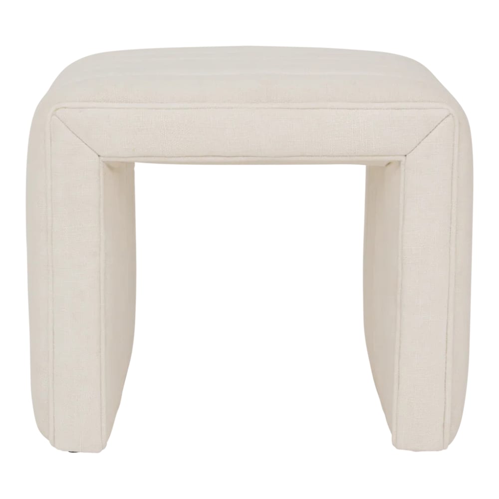 Pouf en coton blanc 46 * 35 * 38 cm