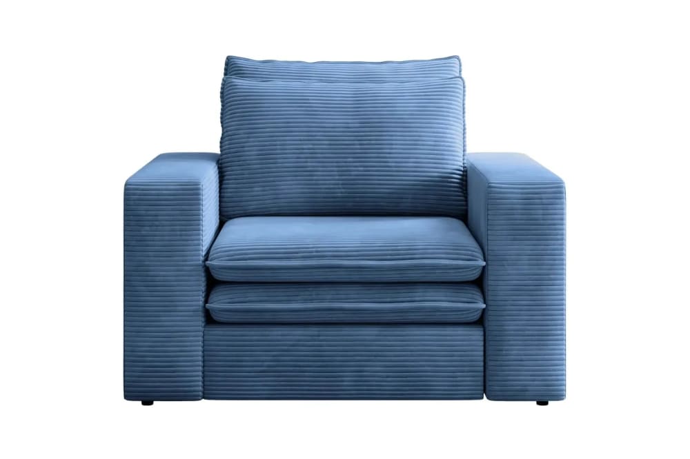 fauteuil en velours côtelé