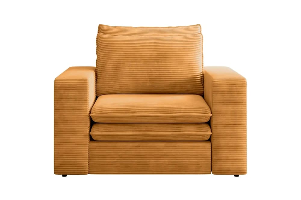 fauteuil en velours côtelé