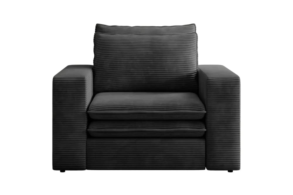 fauteuil en velours côtelé