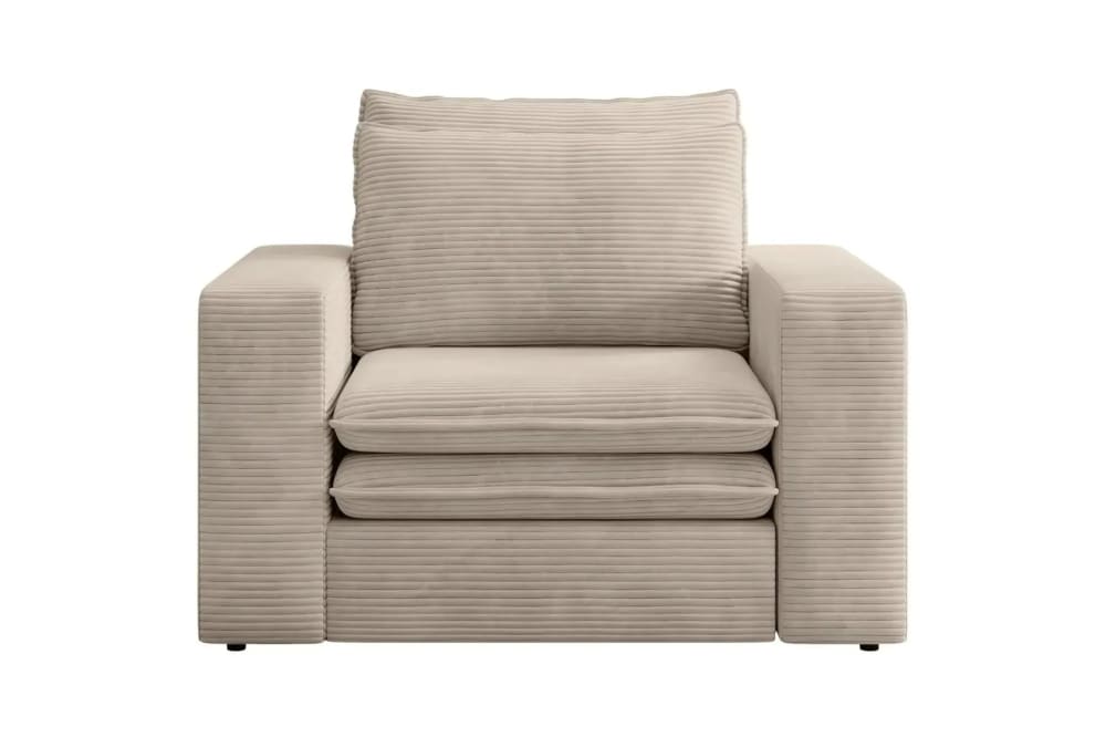 fauteuil en velours côtelé