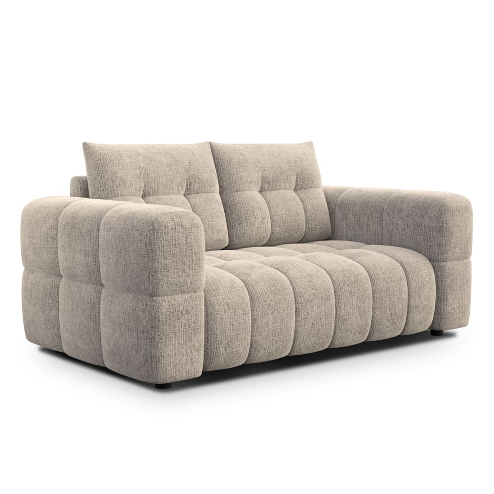 Canapé 2 places, tissu beige