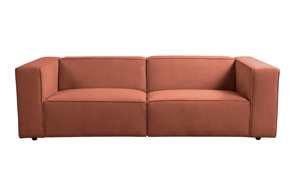 Canapé droit tissu lisse