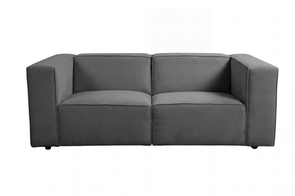 Canapé droit tissu lisse