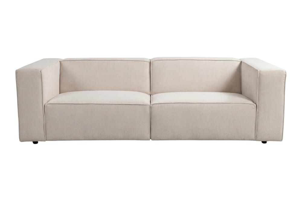 Canapé droit tissu lisse