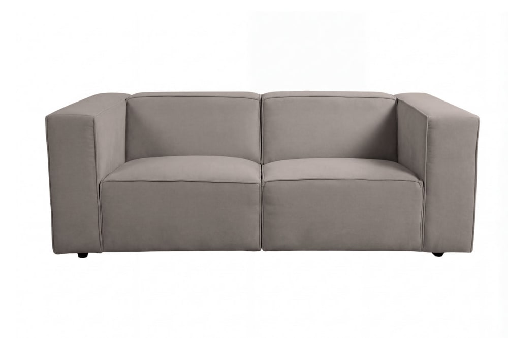 Canapé droit tissu lisse