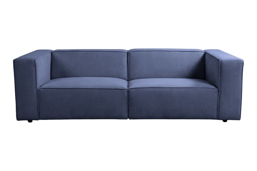 Canapé droit tissu lisse