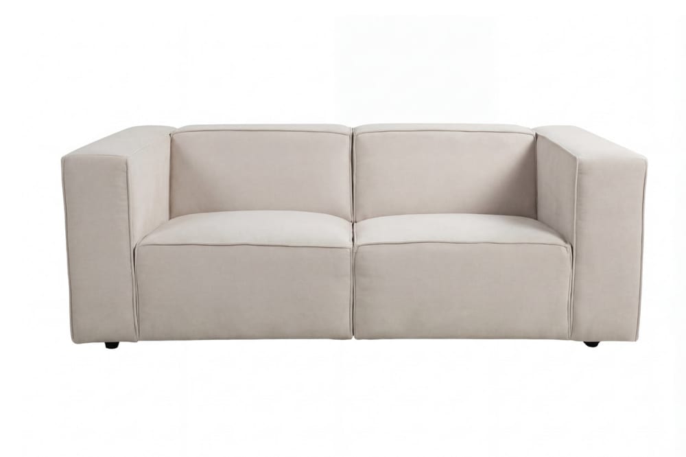 Canapé droit tissu lisse