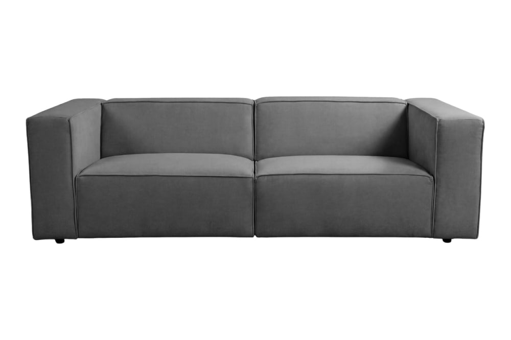 Canapé droit tissu lisse